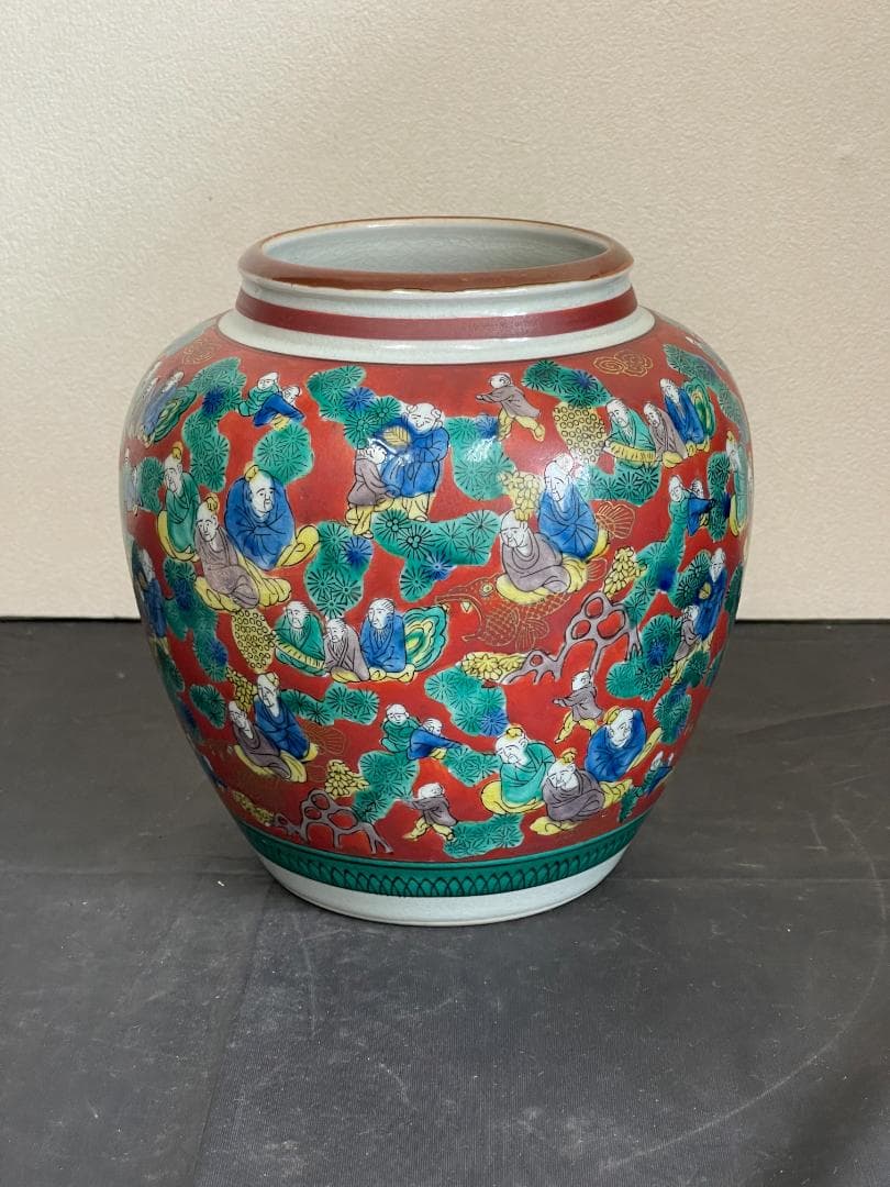 九谷木米　花瓶　３５９