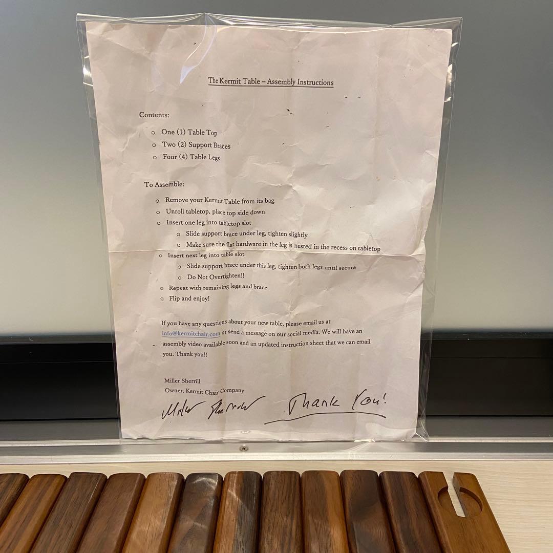 【未使用】カーミットテーブル ワイド ウォールナット ／ カーミットチェア