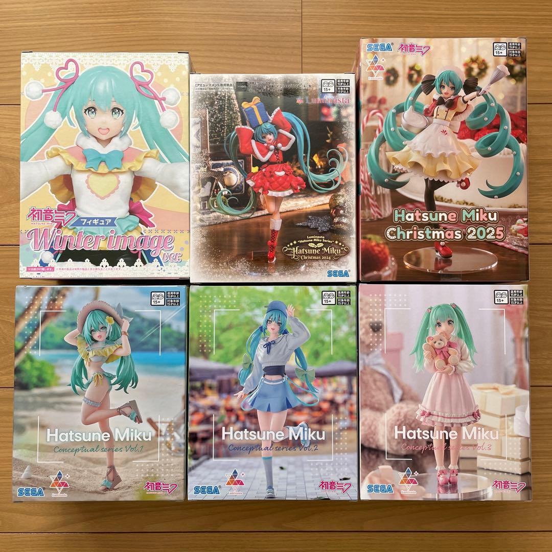 初音ミク　フィギュア　まとめ売り　コンセプチュアル　クリスマス　ルミナスタ