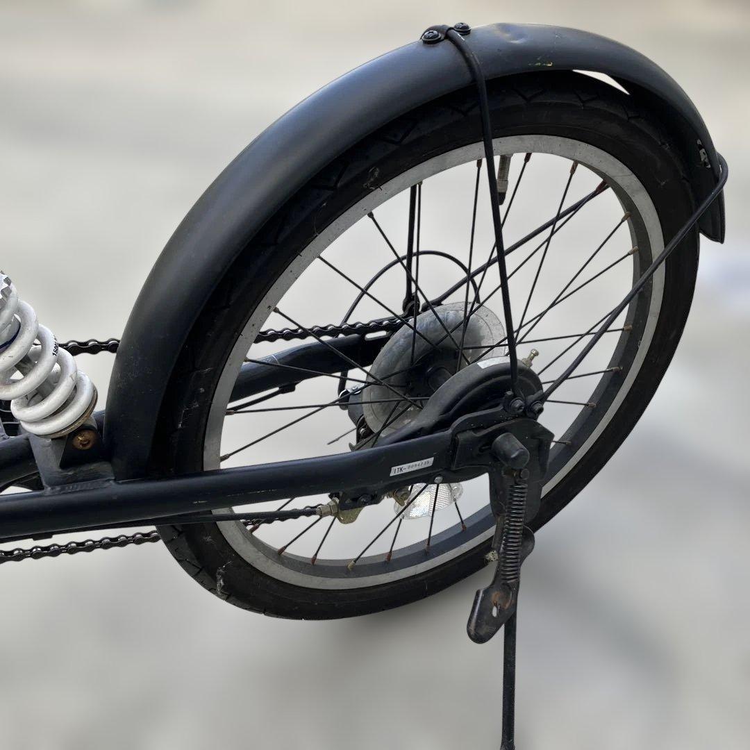 HOPPER 折りたたみ自転車 ブラック　20インチ　外装6段　ヘッドライト付き