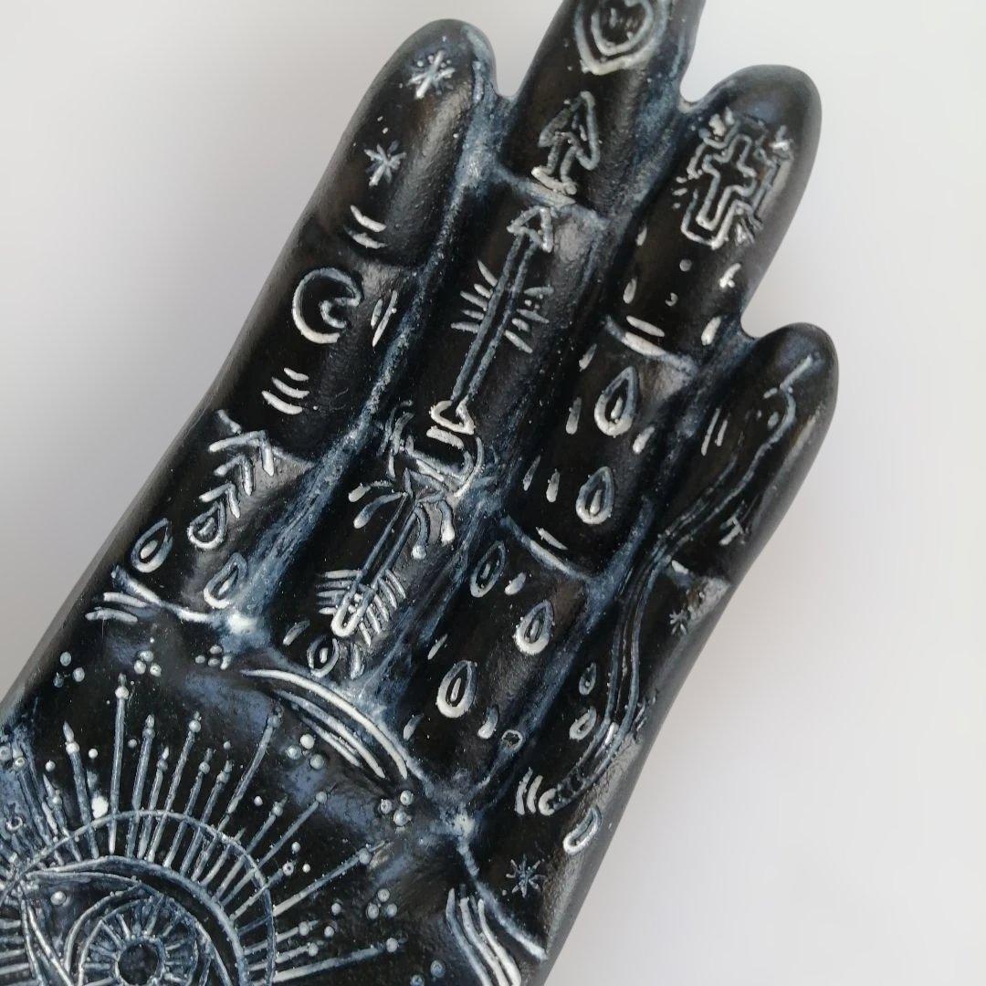 黒い手の置物 ハンドオブジェ