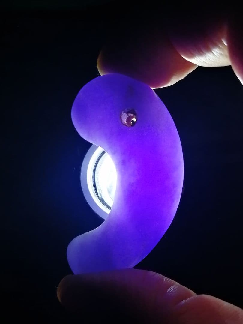 ★【ジャッキー】古墳期　『糸魚川紫翡翠勾玉』5.20cm。超琅玕翡翠。宝石