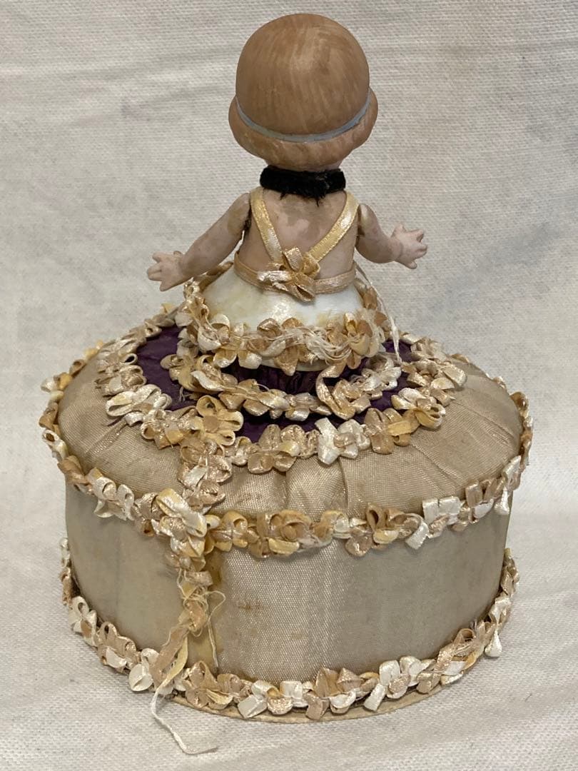 フランスアンティーク ハーフドール キャンディボックス