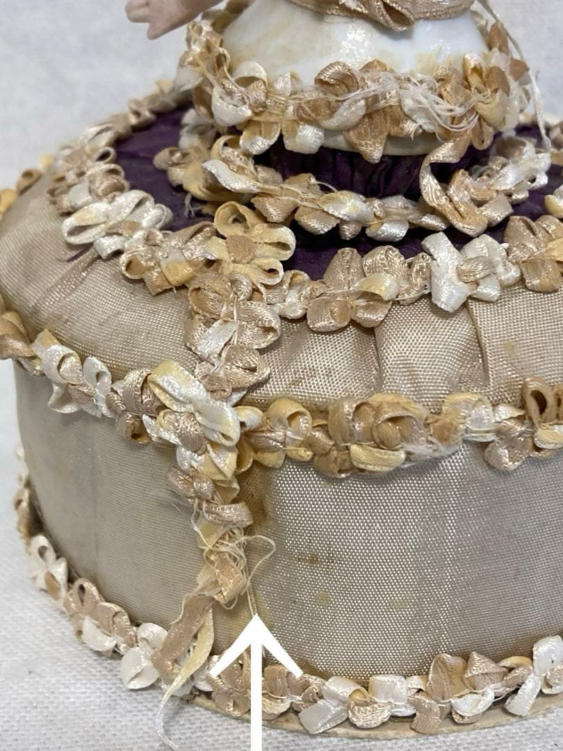 フランスアンティーク ハーフドール キャンディボックス