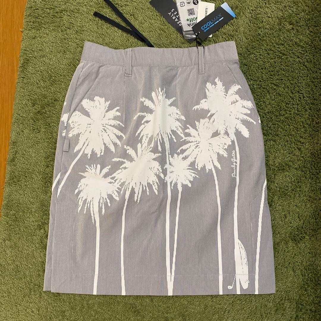パーリーゲイツ☆タグ付き新品 クールマックス パームツリー柄 スカート ヤシの木