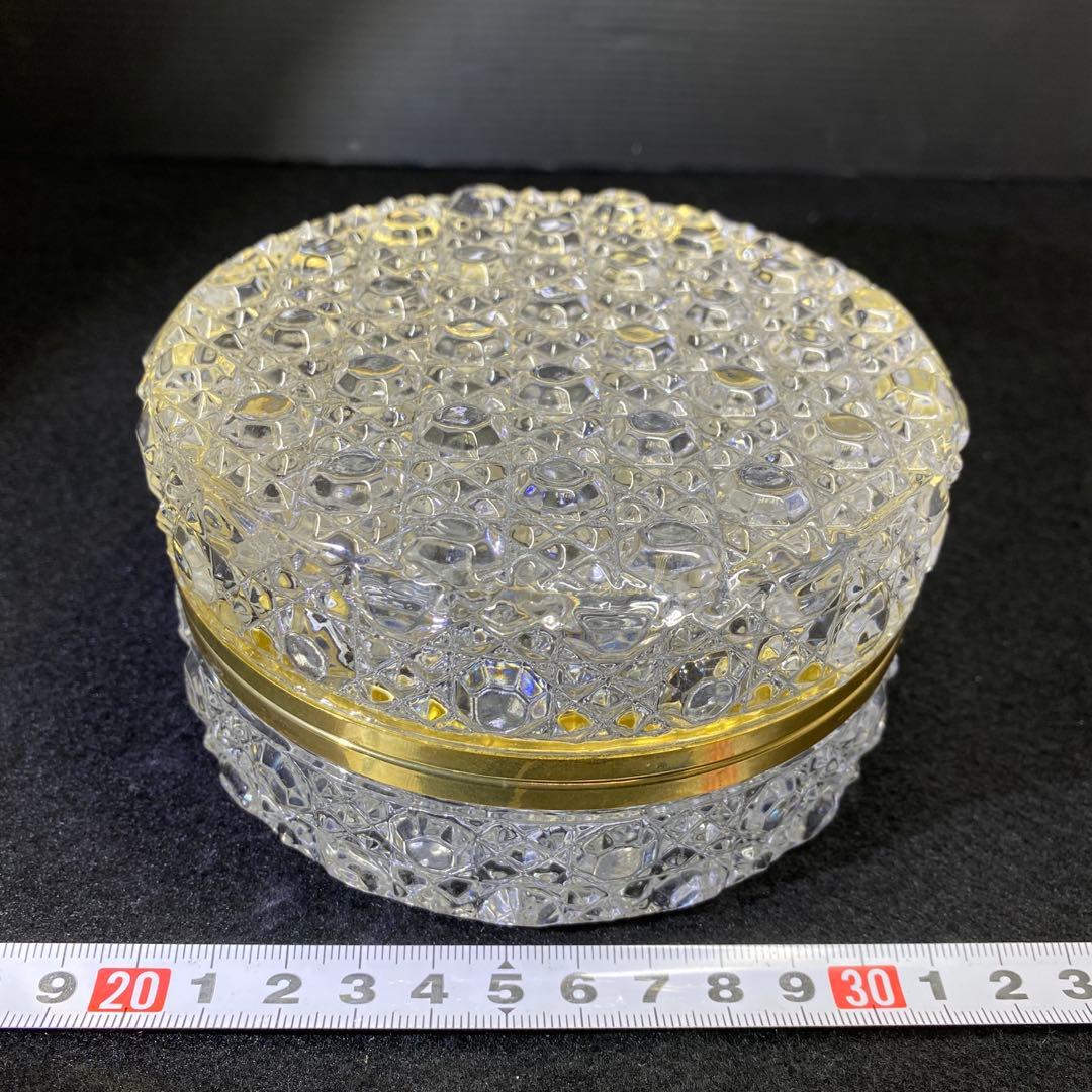 オールドバカラ　ダイヤモンドピエール　蓋物　タサコサ　東里7-1210☆1F