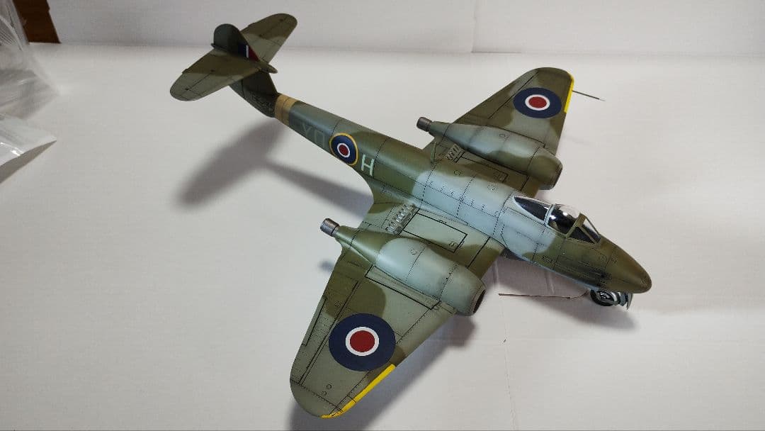 プラモデル完成機　1/48　グロスターミーティアF.3