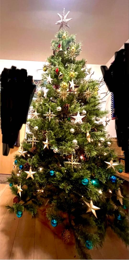 210cm クリスマスツリー 星型オーナメント　たくさんおまけ付き商品説明ご参照