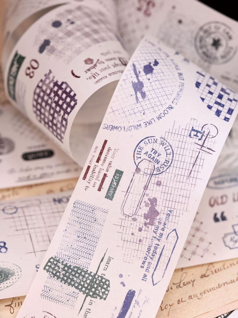 小白家文創《时光叙事》海外マスキングテープ　マステ 【2507】