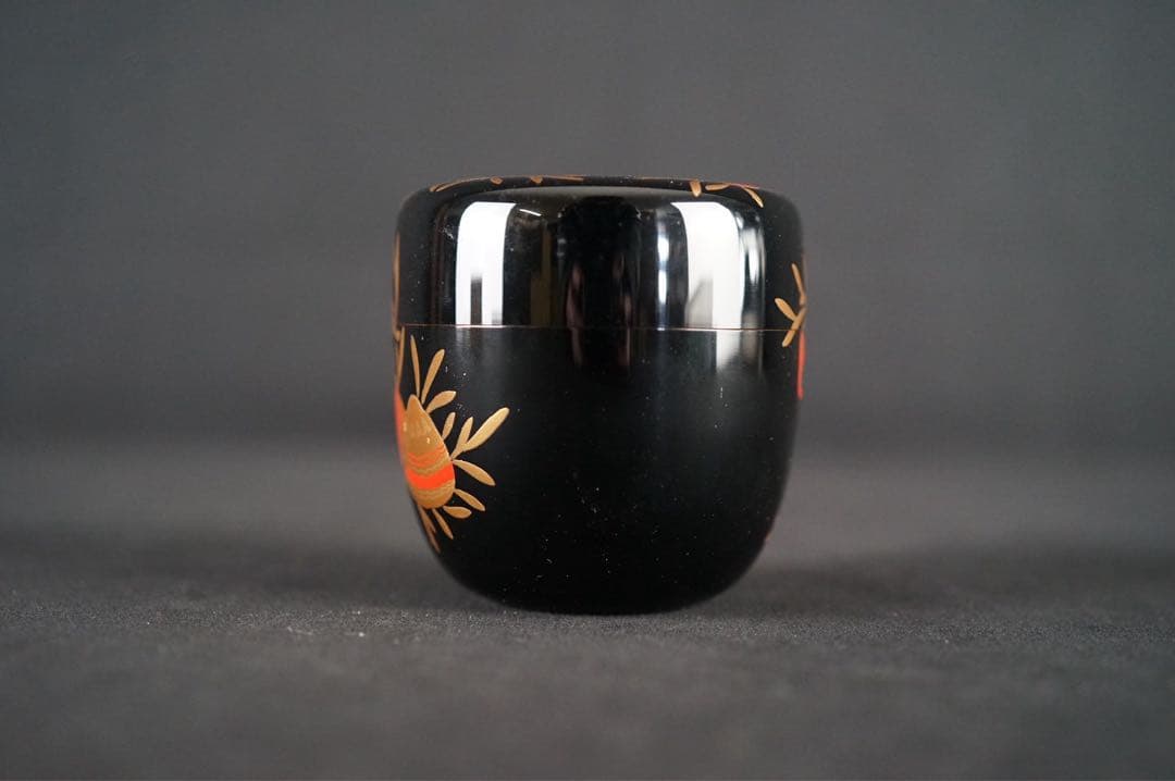 中村宗悦 而妙斎好写 海松貝蒔絵 大棗 共箱 茶道具