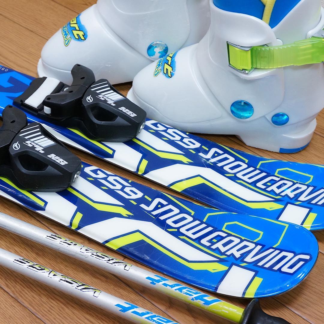 メンテ済 80cm 靴18cm CARVING スキーセット