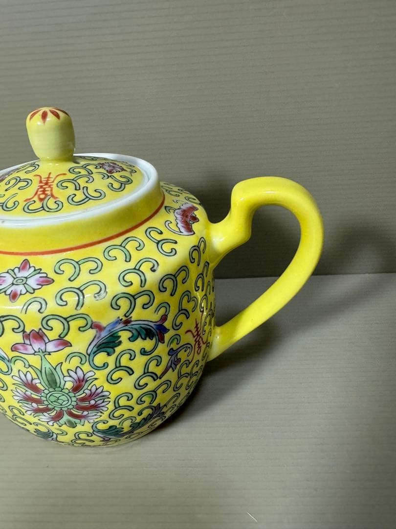 2204 中國景徳鎮製　萬壽無疆　ティーポット