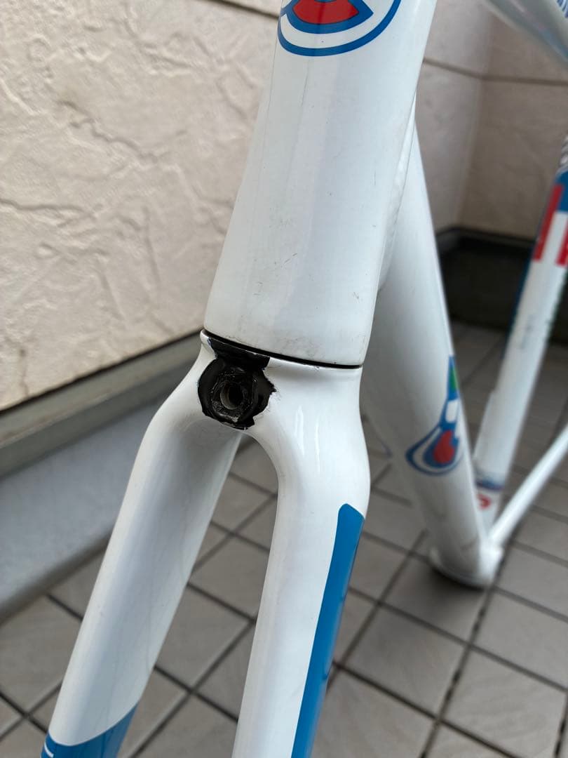 Cinelli Vigorelli 2012 ホワイト/ブルー ブレーキ加工あり