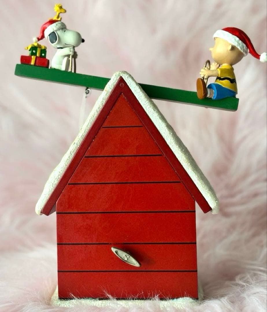 【希少】ピーナッツ スヌーピー クリスマス オルゴール 置物　チャーリーブラウン
