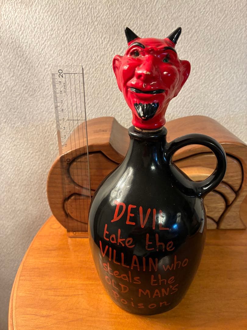 ビンテージ　デビル　悪魔　レッドデビル　デカンタ　毒瓶　ミッドセンチュリー