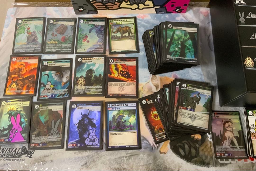 アニマルカードゲーム・クラファン豪華フルコンプセット＋限定プレイマット