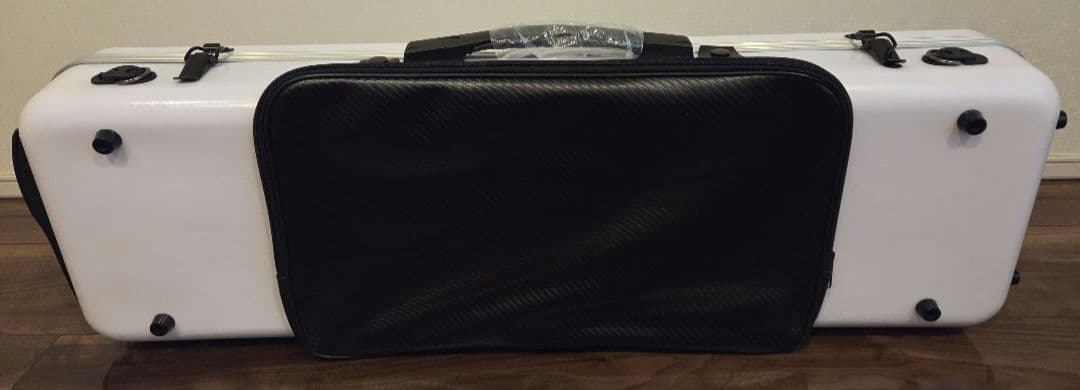 バイオリンケース　ポリカーボネート　ホワイトビスケット　スクエア型　オブロング