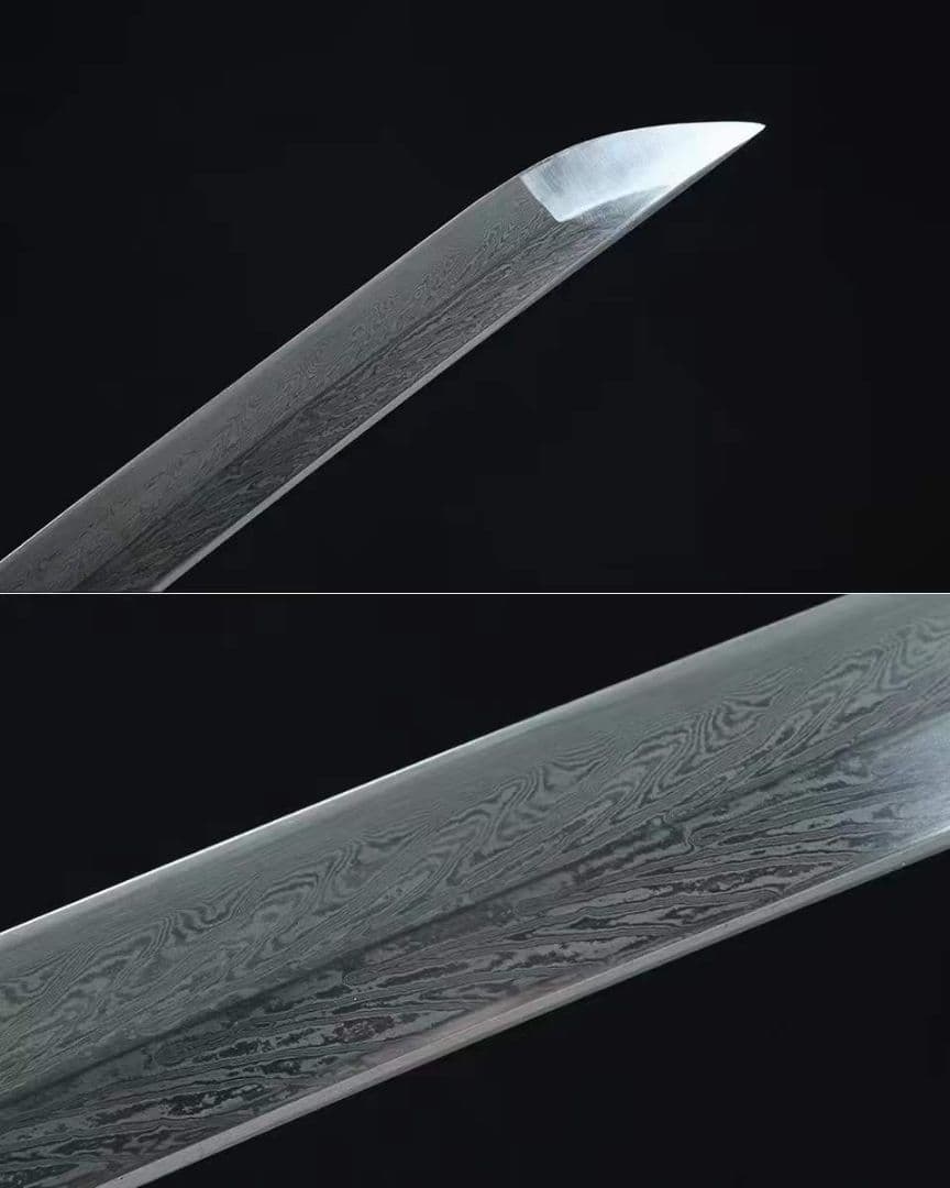 三色銅黄銅鞘「猛虎下山刀盤」武士刀 武具　刀装具　日本刀　模造刀   居合刀