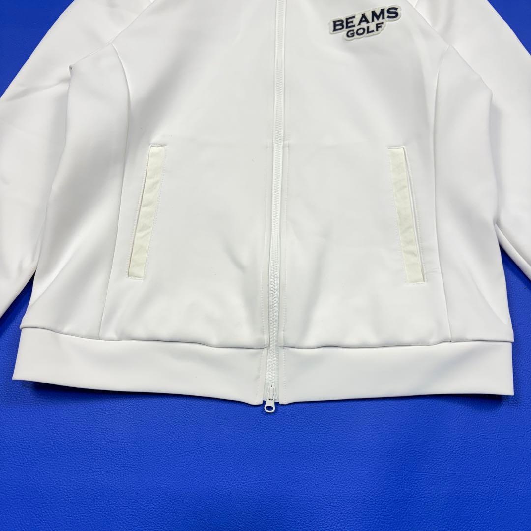ビームスゴルフ　ダンボール フルジップ ストレッチ　パーカー　L 白　異素材