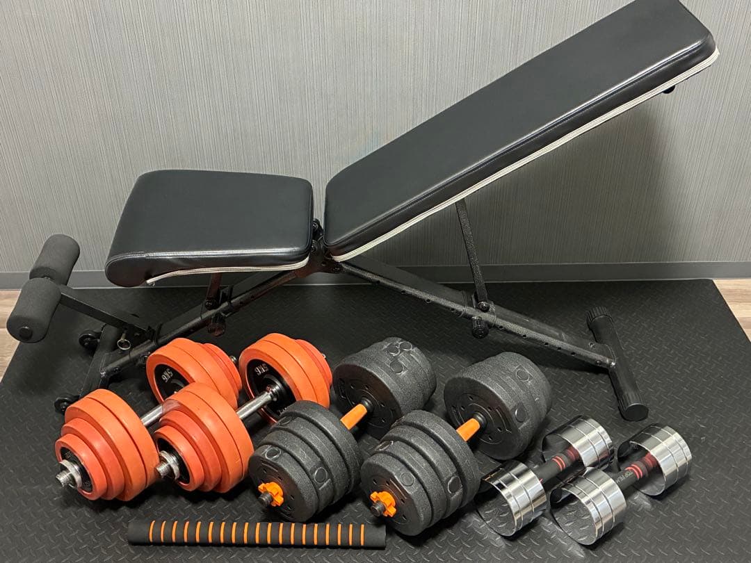 トレーニングベンチとダンベルセット3セット