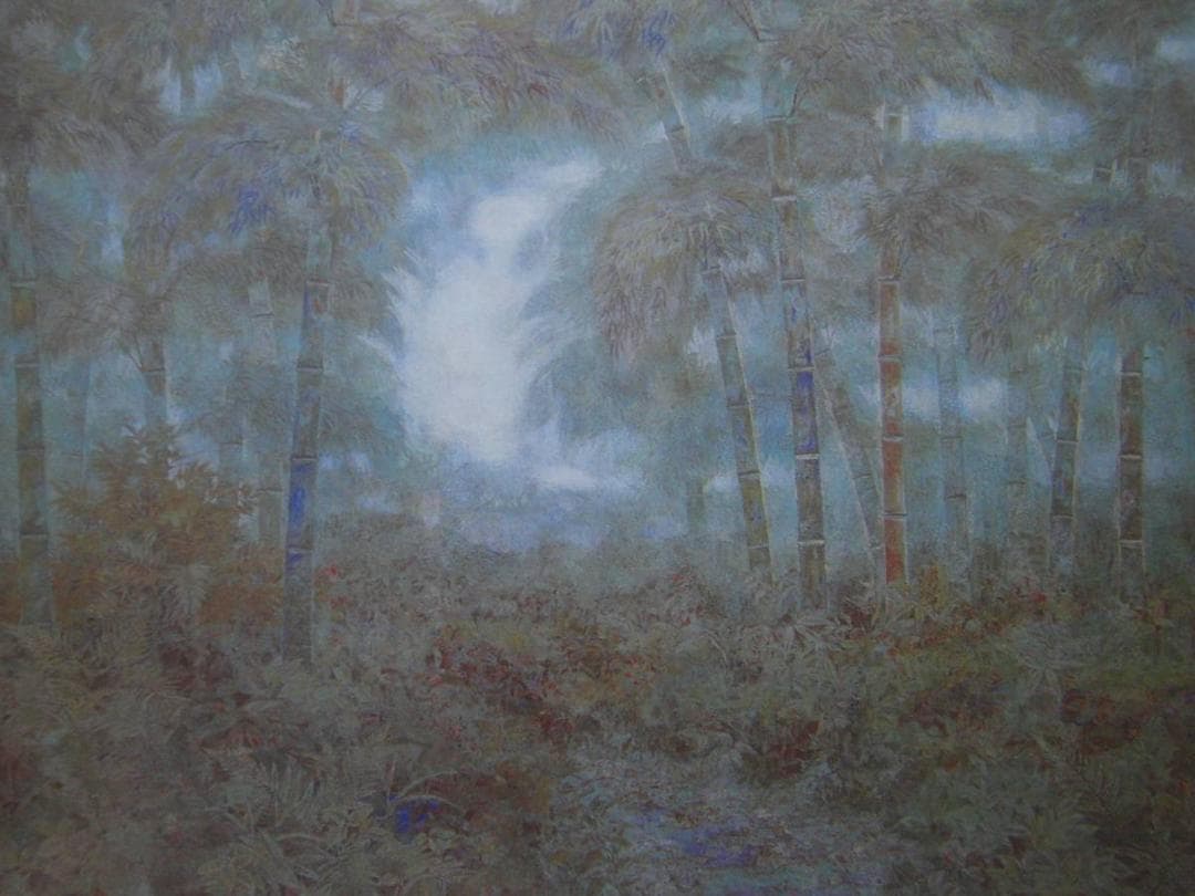 市原義之、【藪】、希少画集・画版画、高級新品額・額装付、状態美麗、日本画家