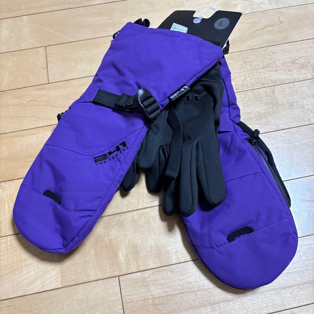 未使用　ジッパーで指が出せるミトン　スノーボードグローブ