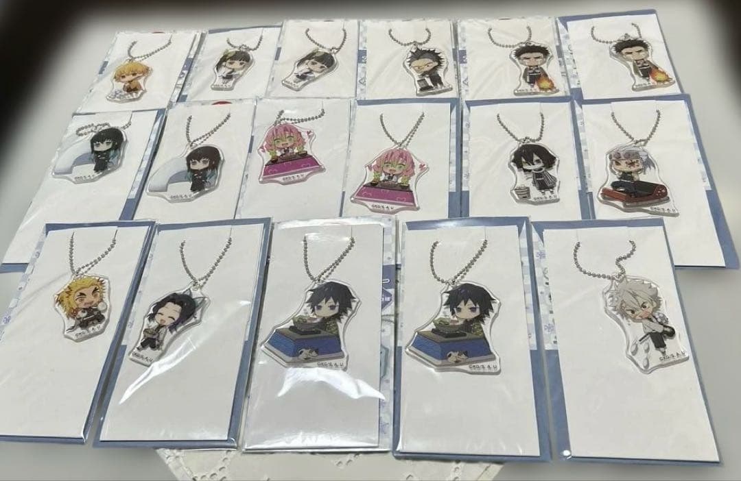 鬼滅の刃 ローソンコラボ アクリルチャーム ラバスト 缶バッジ まとめ売り