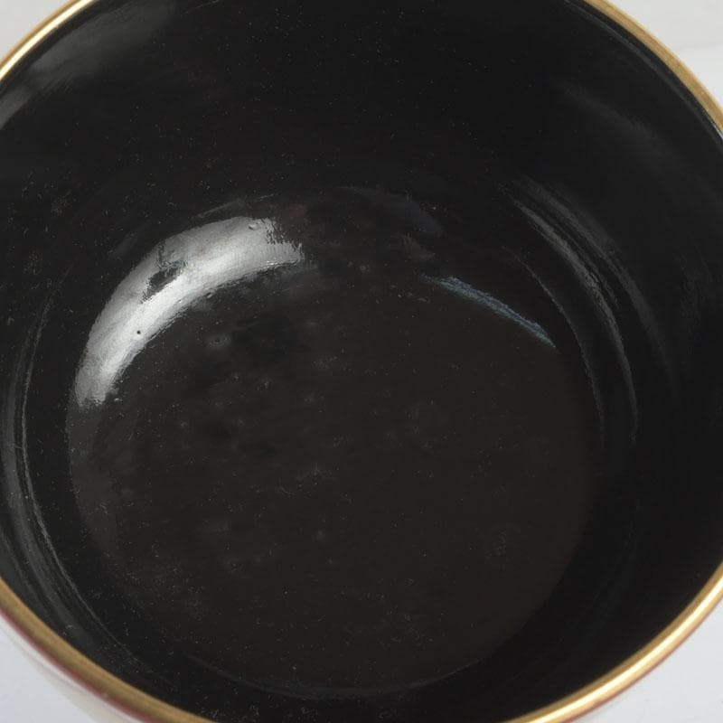 茶道具　京焼　橋本永豊造　仁清写　金菱　茶碗　時代箱　V　9835