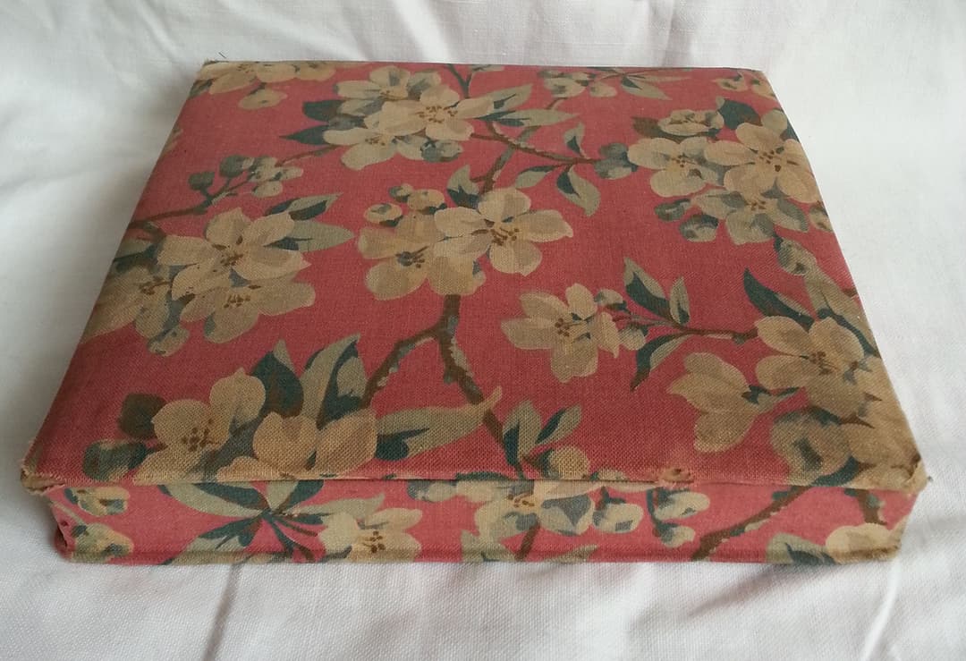 カルトナージュ 花 ピンク フランス アンティーク