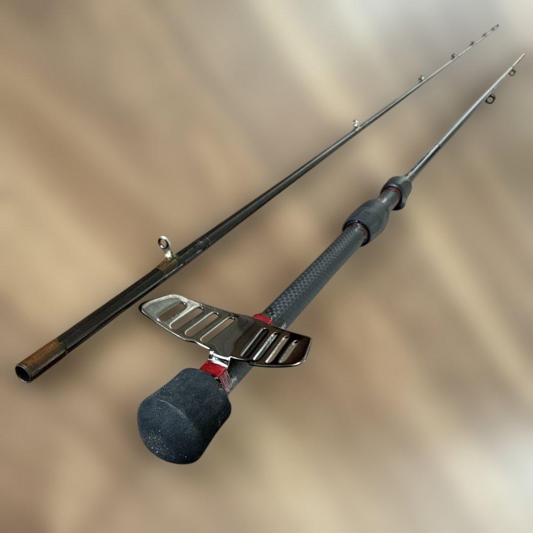 フライロッドをヘチ竿に改造した釣り竿