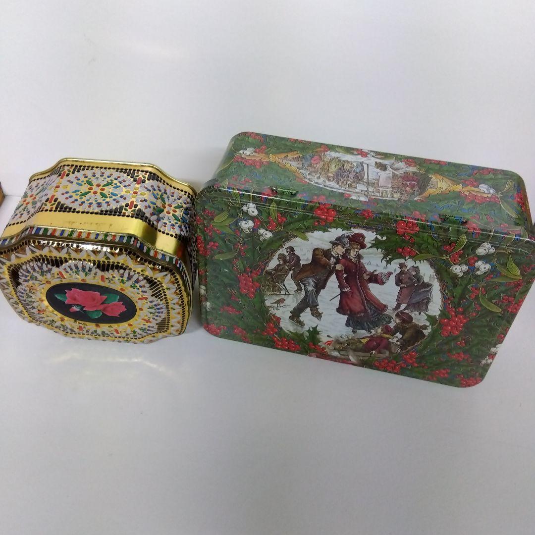 2個セット 空き缶　空缶　レトロ　お菓子缶