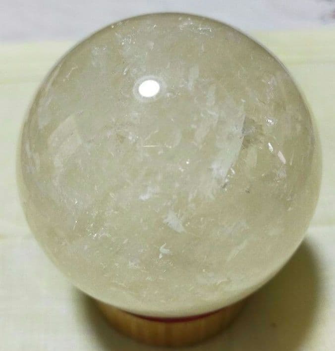 セール✨天然石　大型イエローカルサイト　丸玉　祈願　運気上昇　縁起置物