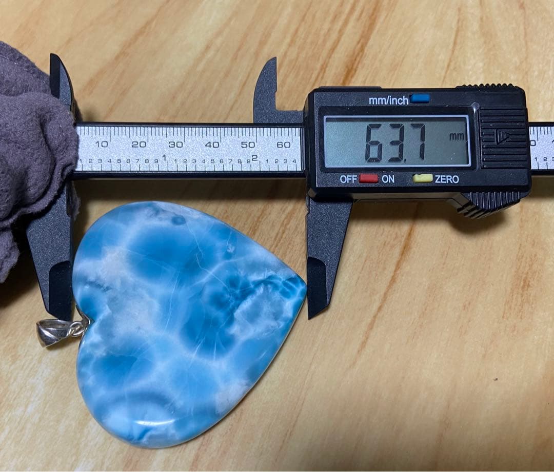 新年セール☆高品質ラリマー☆ BIGハート　ペンダント