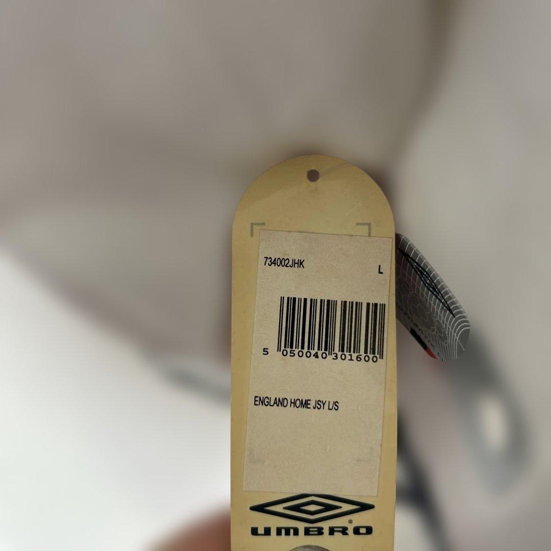 Umbro 2002 イングランド代表　ユニフォーム　長袖 ホワイト