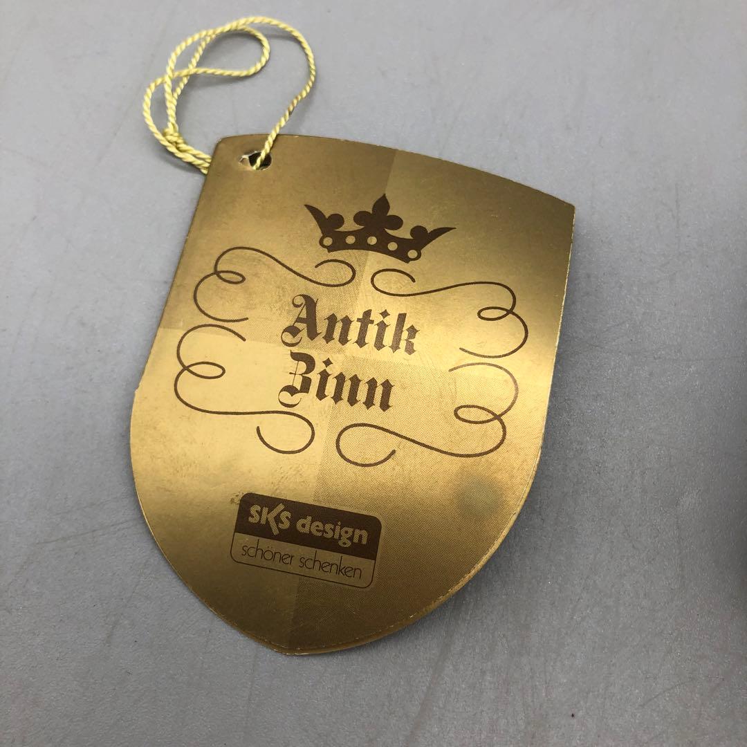 アンティークAntik SKS Zinnドイツ製すず錫ピューター蓋付き小物入れ