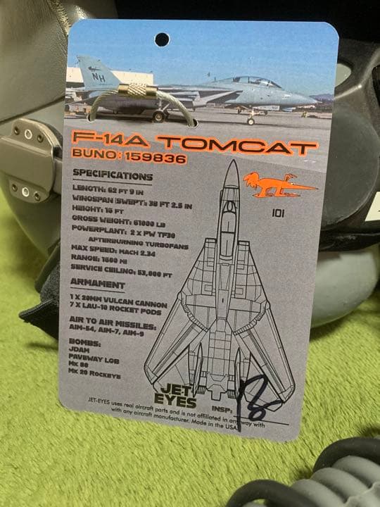 米海軍 戦闘機 F-14 トムキャット VF-114 タグ キーホルダー