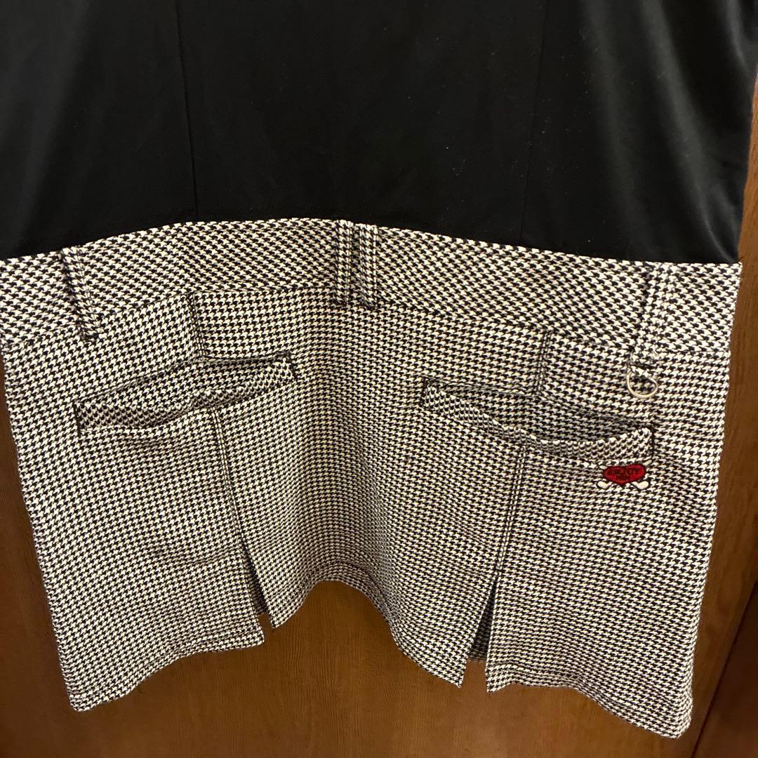 フィラ　Fila ゴルフ　ワンピース　チャック　ファスナー　千鳥柄　スポーツ　服