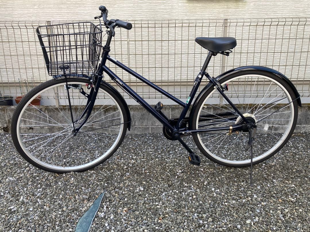 【引取限定】affiche シティサイクル 黒 前バスケット付き