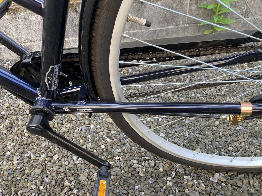 【引取限定】affiche シティサイクル 黒 前バスケット付き