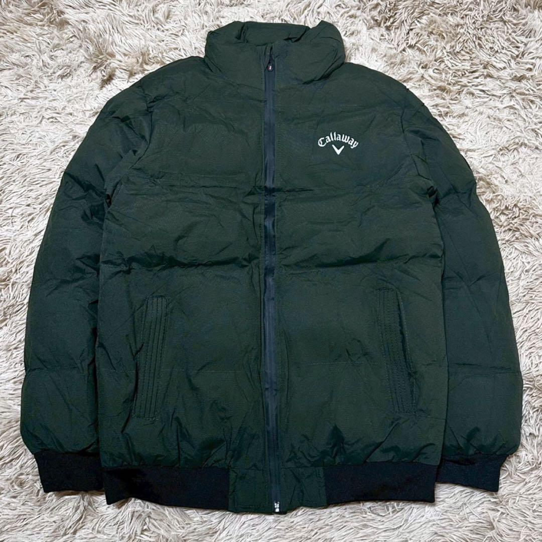 ✨美品✨キャロウェイ ゴルフ ダウンジャケット オリーブグリーン 防水 軽量 Ｌ