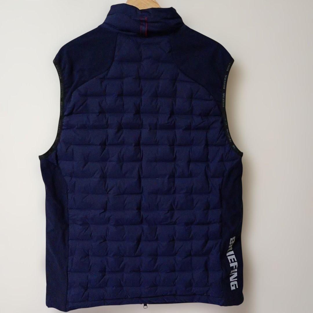 ブリーフィングメンズハイブリッドダウンベスト XL ネイビー
