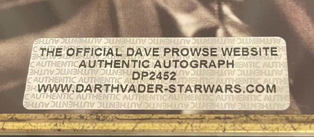 メル19757 スターウォーズ　直筆サイン入フォトフレーム ダースベイダー