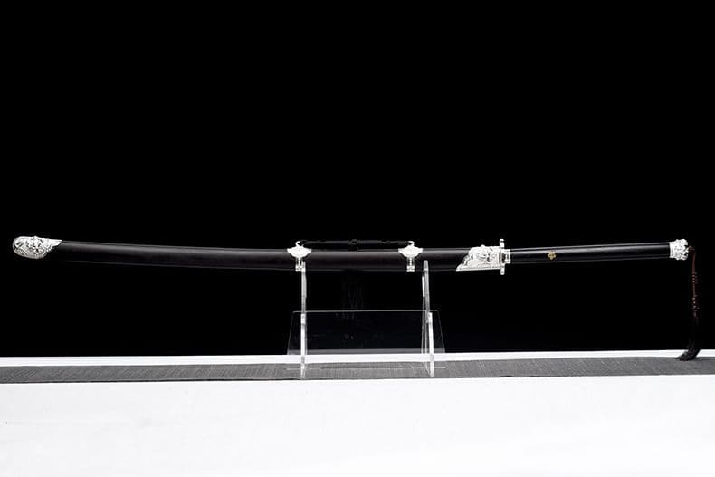 【玄墨苗刀】 繍春刀 牛尾刀 苗刀 手鍛造打 鋼刀 冷兵器 古兵器 両手刀