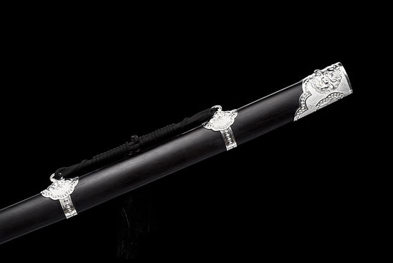 【玄墨苗刀】 繍春刀 牛尾刀 苗刀 手鍛造打 鋼刀 冷兵器 古兵器 両手刀