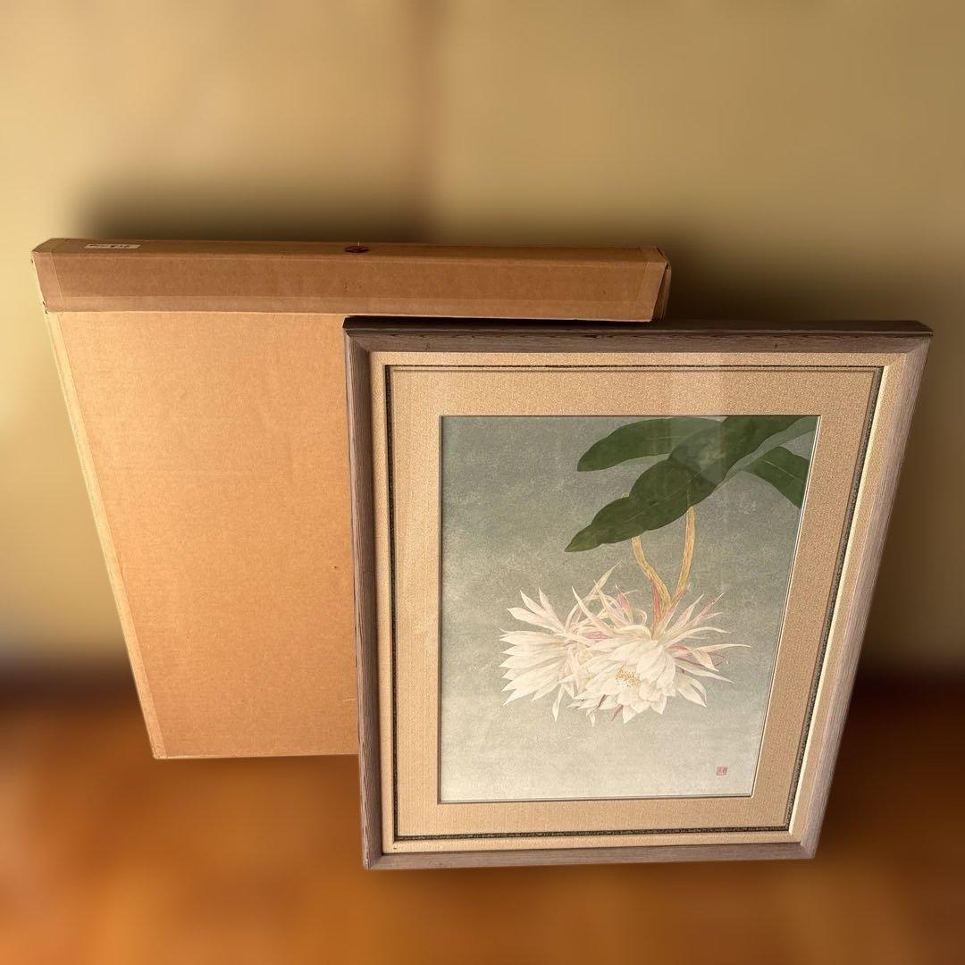 絵画　月下美人　　⚠️素人画