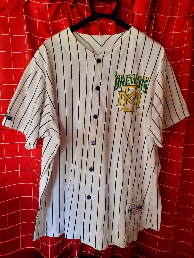 激レア！MLBミルウォーキー・ブリュワーズ ビンテージユニフォーム XL 野球