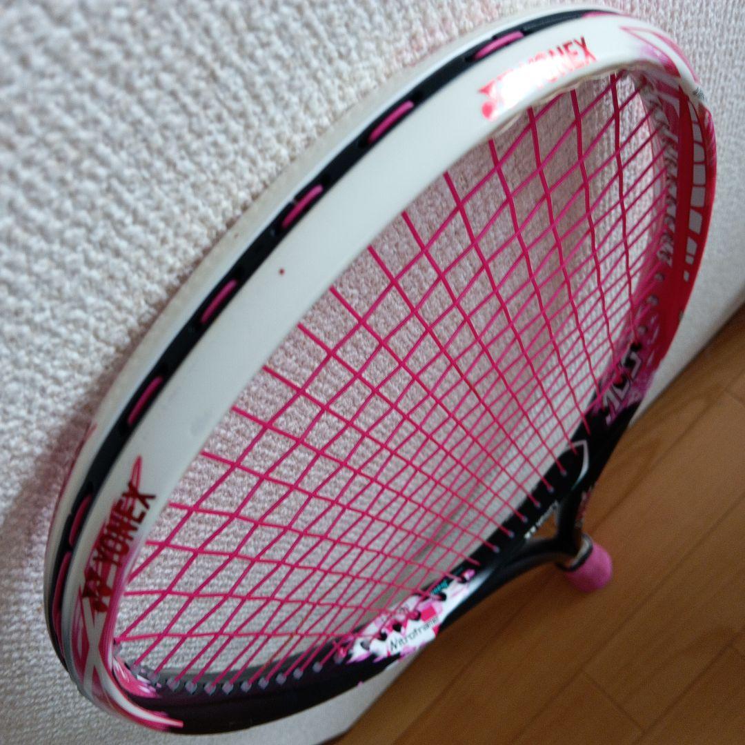 【未使用】YONEX Nitroframe テニスラケット ピンク&収納バッグ
