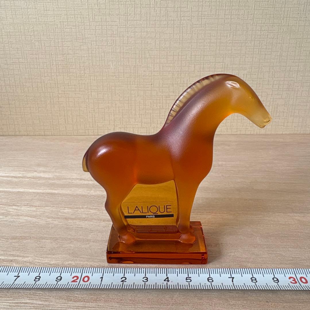 LALIQUE ガラス製馬の彫刻　ホース　オブジェ　置物　インテリア雑貨