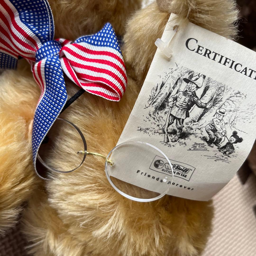 シュタイフ ルーズベルト大統領＆ベア　テディベア　色紙セット