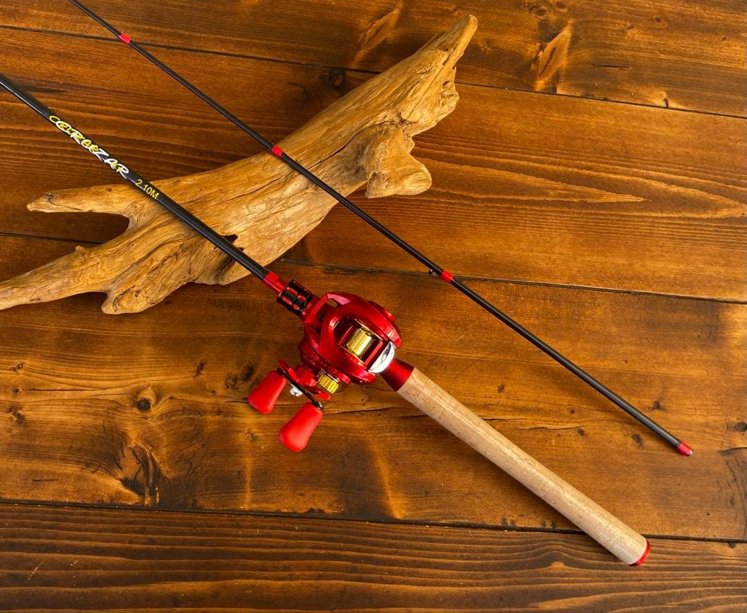 釣り竿セット　2ピースロッド　7ft バス釣り　ベイトロッド　カーボンロッド